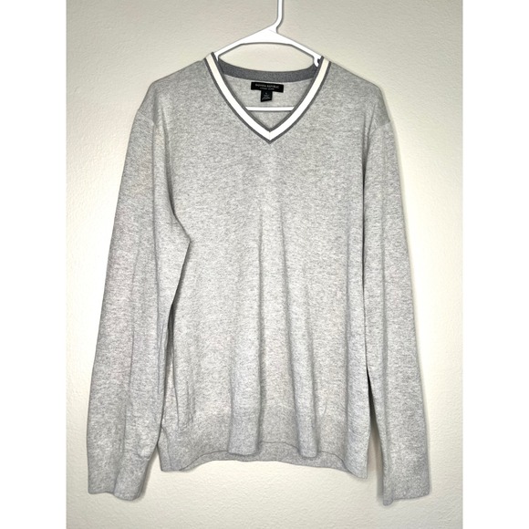 Banana Republic Other - Banana Republic Mens Luxury Blend V Neck Sweater Light Gray Size L